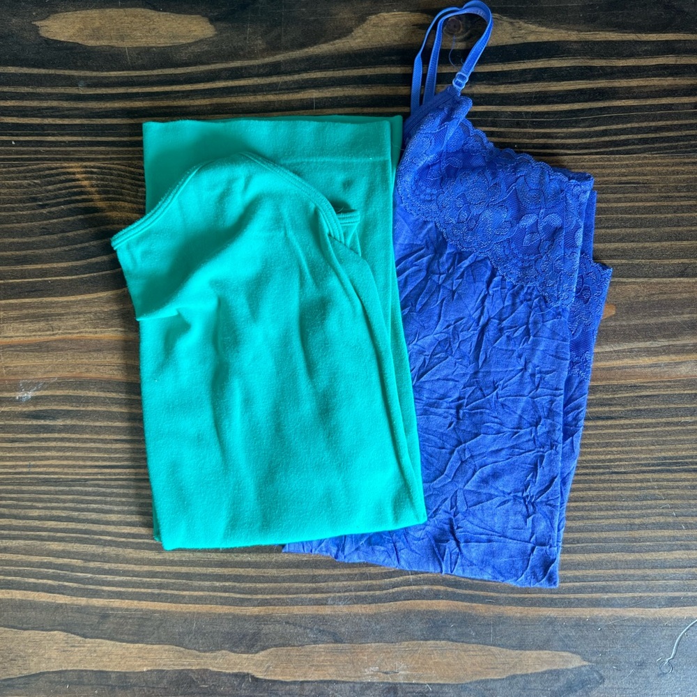 Maurices Teal and Royal Blue Camisole Duo